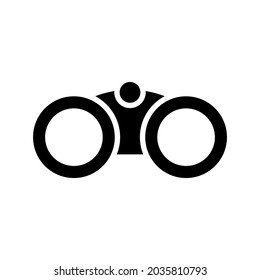 binoculars icon or logo isolated sign symbol vector illustration - high quality black style vector icons
