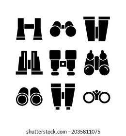 binoculars icon or logo isolated sign symbol vector illustration - Collection of high quality black style vector icons
