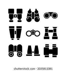 binoculars icon or logo isolated sign symbol vector illustration - Collection of high quality black style vector icons
