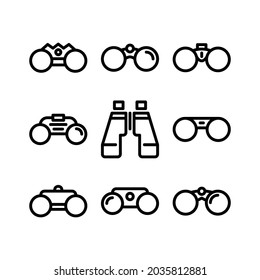 binoculars icon or logo isolated sign symbol vector illustration - Collection of high quality black style vector icons
