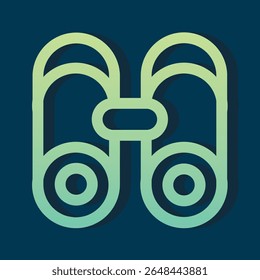 Icono de binoculares o Ilustración vectorial de logotipo. Aislado en un fondo blanco, Plantilla binocular gráfica del logotipo