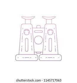 binoculars icon in Nolan style. One of Army collection icon can be used for UI UX on white background