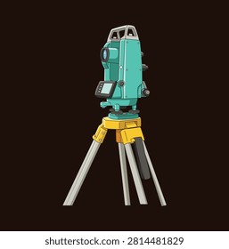 Binoculars icon for observing celestial objects. Vector illustration 