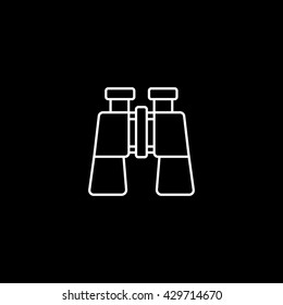 Binoculars Icon On Black Background