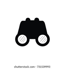 Binoculars icon on the grey background.