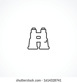 binoculars icon on white background