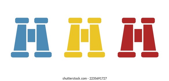 binoculars icon, on a white background, vector illustration