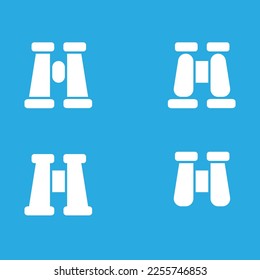 Fernglas-Symbol auf weißem Hintergrund, Vektorgrafik