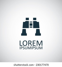 binoculars icon on white background 