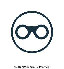 binoculars icon on white background 