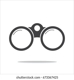 binoculars icon on white background.