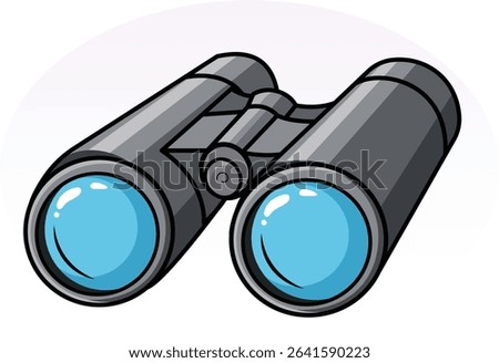 Binoculars Icon: Outdoor Vision Scope Vector Graphic