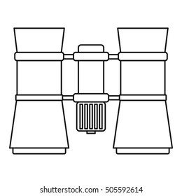 Binoculars icon. Outline illustration of binoculars vector icon for web