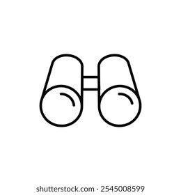 Binoculars icon Outline set in black and white color
