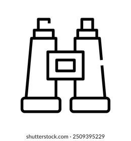 binoculars icon. Outline style design isolated on white background