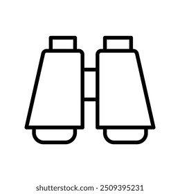 ícone binóculos. Design de estilo de estrutura de tópicos isolado no plano de fundo branco