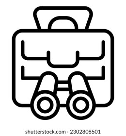 Binoculars icon outline vector. Training staff. Business office