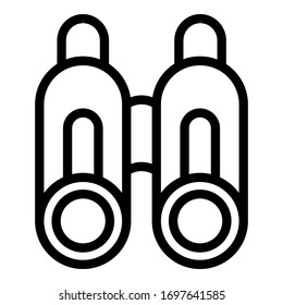 Binoculars icon. Outline binoculars vector icon for web design isolated on white background