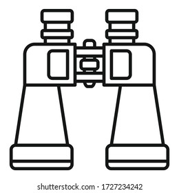 Binoculars icon. Outline binoculars vector icon for web design isolated on white background