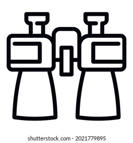 Binoculars icon. Outline Binoculars vector icon for web design isolated on white background