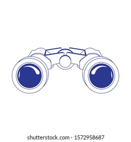 binoculars icon over white background, vector illustration