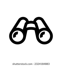 Binoculars icon. Search icon. Attribute of the army and navy. Symbol of observation or magnification. Reconnaissance device.