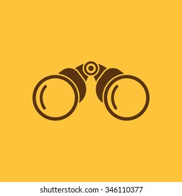 The binoculars icon. Search symbol. Flat Vector illustration