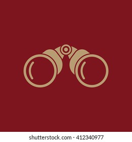 The binoculars icon. Search symbol. Flat Vector illustration