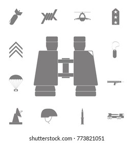 Binoculars icon. Set of military elements icon. Quality graphic design collection army icons for websites, web design, mobile app on white background