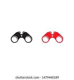 Binoculars icon set on white background. Vector illustration