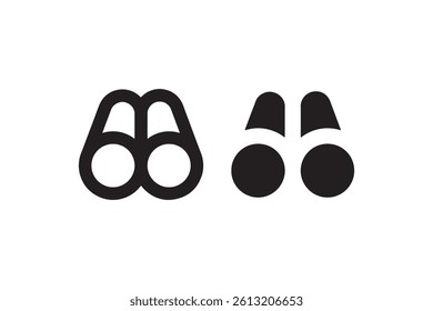 Binoculars icon set for search and vision Vector