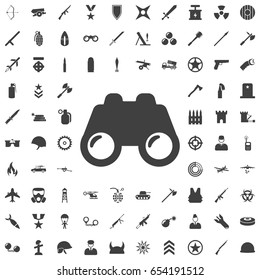 Binoculars icon. Set of weapon icons