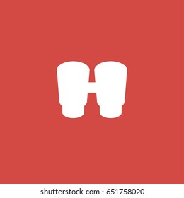 binoculars icon. sign design. red background