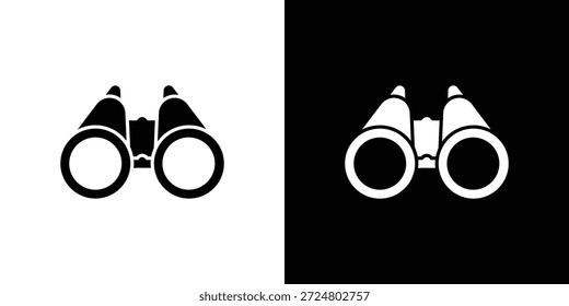 Binoculars ícone silhueta vetor plana ilustração design pack.
