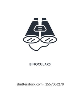 binoculars icon. simple element illustration. isolated trendy filled binoculars icon on white background. can be used for web, mobile, ui.