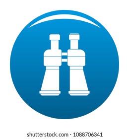 Binoculars icon. Simple illustration of binoculars vector icon for any design blue