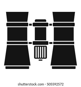 Binoculars icon. Simple illustration of binoculars vector icon for web