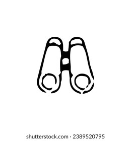 Binoculars icon. Simple style binoculars poster background symbol. Binoculars brand logo design element. Binoculars t-shirt printing. Vector for sticker.