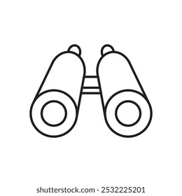 Binoculars icon. simple thin line icon.