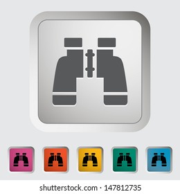 Binoculars icon. Single icon. Vector illustration.