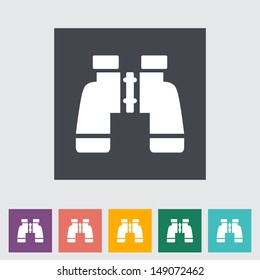 Binoculars icon. Single icon. Vector illustration.