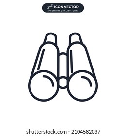 binoculars icon symbol template for graphic and web design collection logo vector illustration