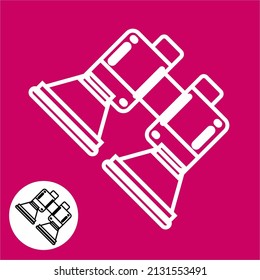 Binoculars icon and symbol vector design that can be used as icons and symbols