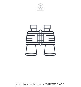 Binoculars Icon symbol vector illustration isolated on white background