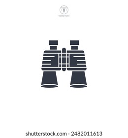 Binoculars Icon symbol vector illustration isolated on white background