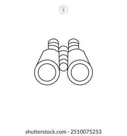 Binoculars icon symbol vector illustration isolated on white background