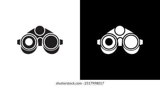 binoculars icon Thin line flat illustration
