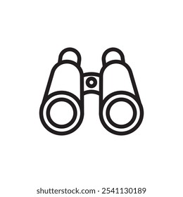 Binoculars icon Thin line flat illustration