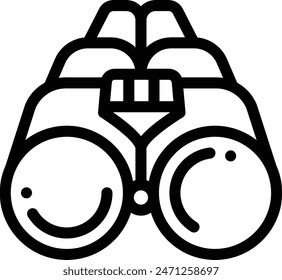 binoculars icon. Thin Linear Style Design Isolated On White Background