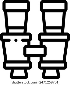 binoculars icon. Thin Linear Style Design Isolated On White Background